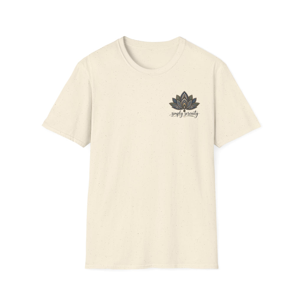 Simply Serene Lotus T-Shirt — Minimal Floral Chest Logo