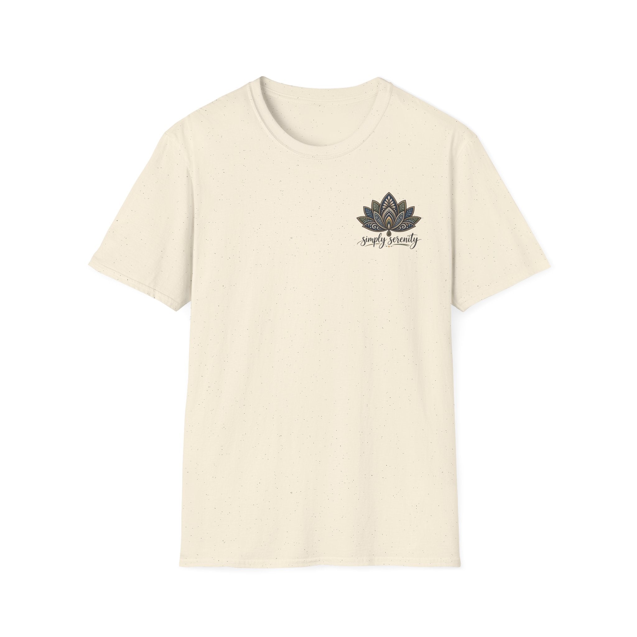 Simply Serene Lotus T-Shirt — Minimal Floral Chest Logo