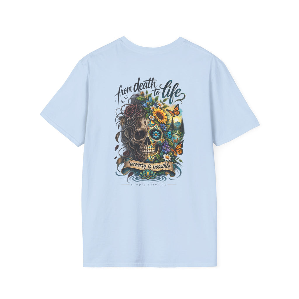 Simply Serene Lotus T-Shirt — Minimal Floral Chest Logo