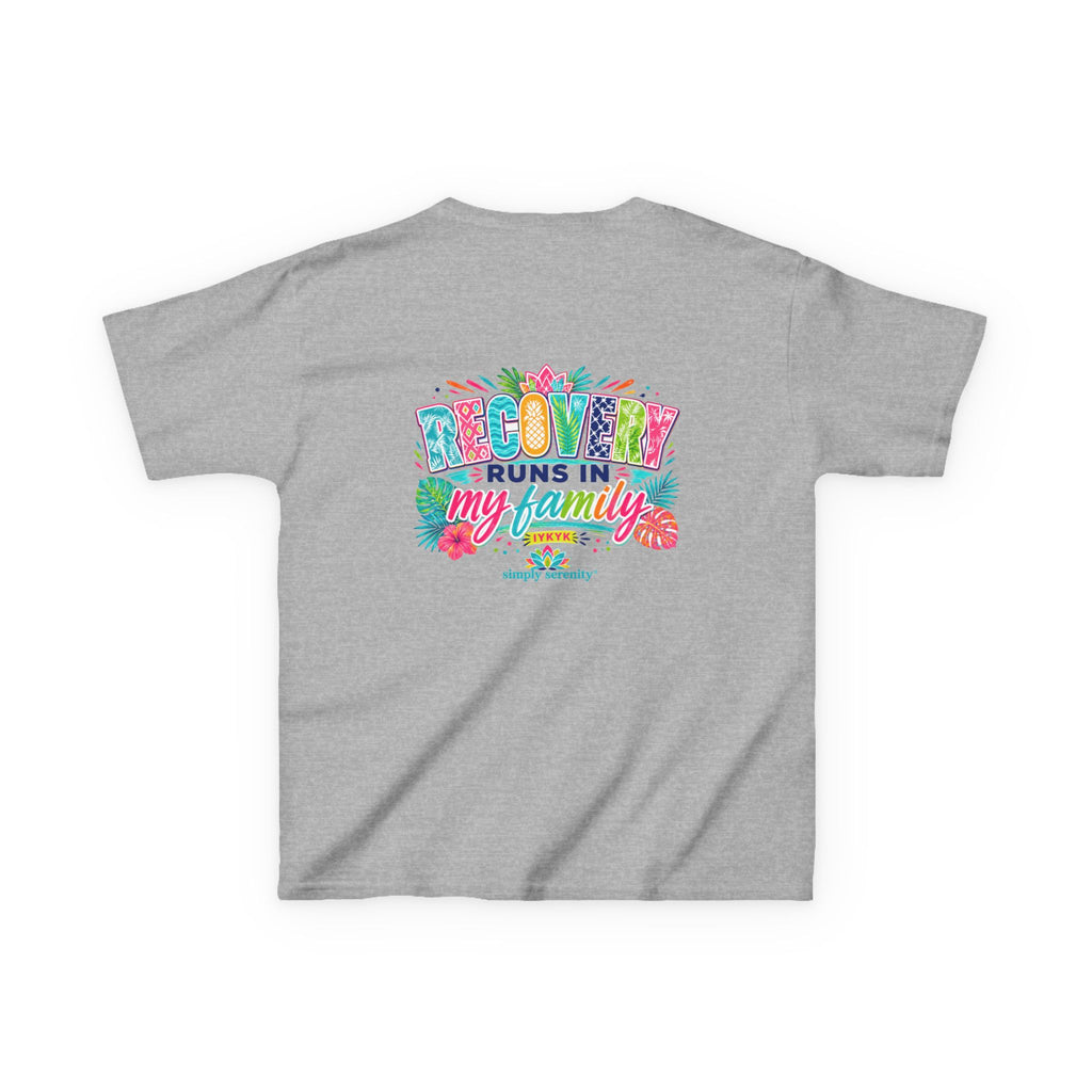 Kids Tee — Recovery Runs in My Family