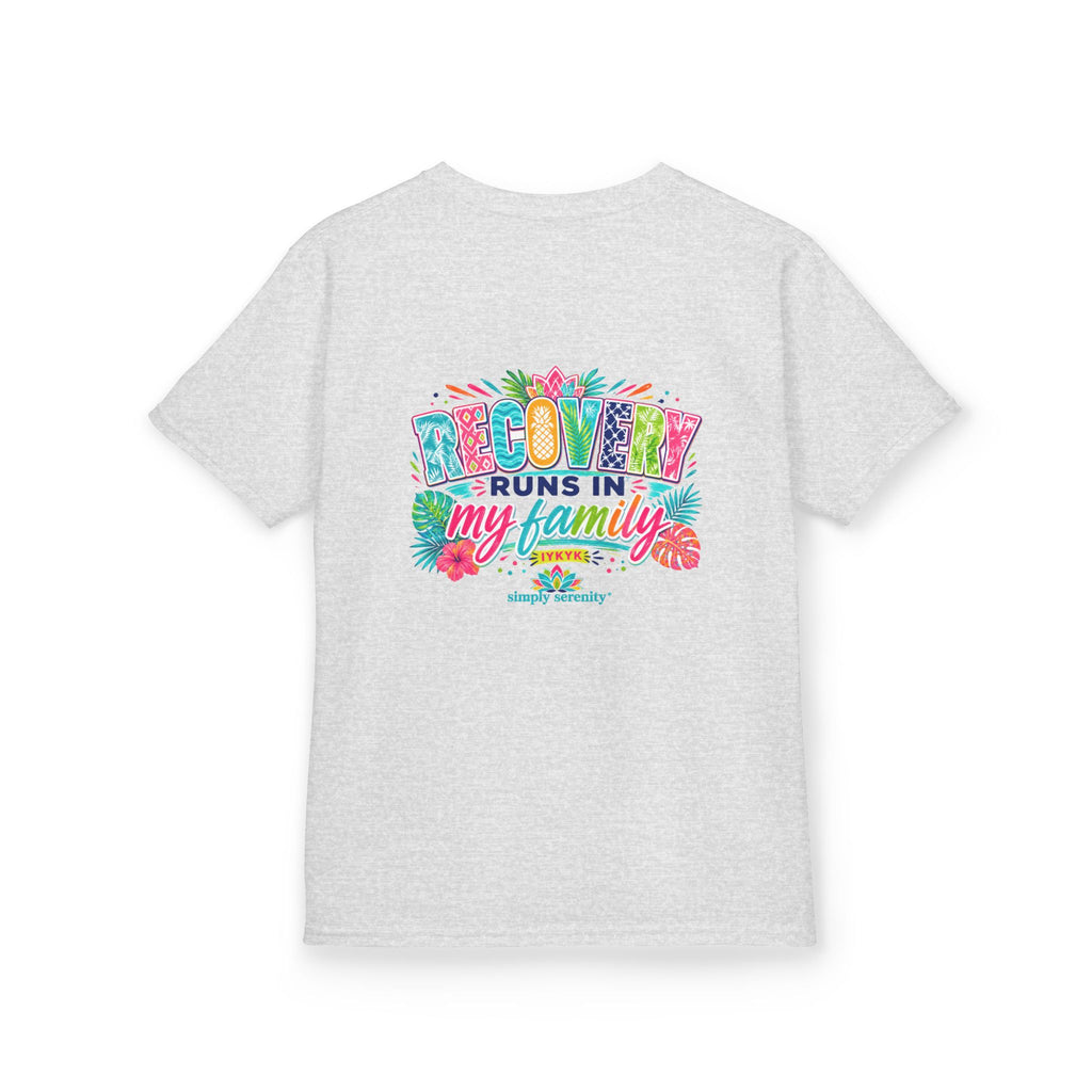 Kids Tee — Recovery Runs in My Family