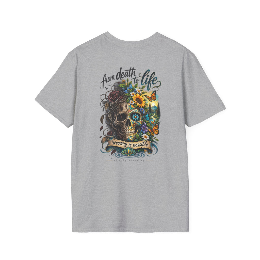 Simply Serene Lotus T-Shirt — Minimal Floral Chest Logo