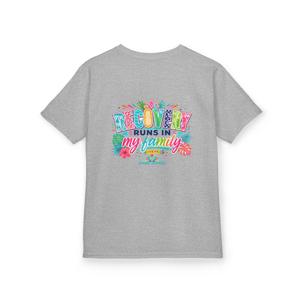Kids Tee — Recovery Runs in My Family
