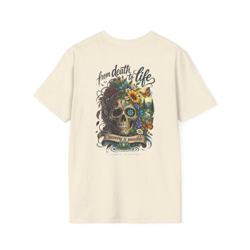 Simply Serene Lotus T-Shirt — Minimal Floral Chest Logo
