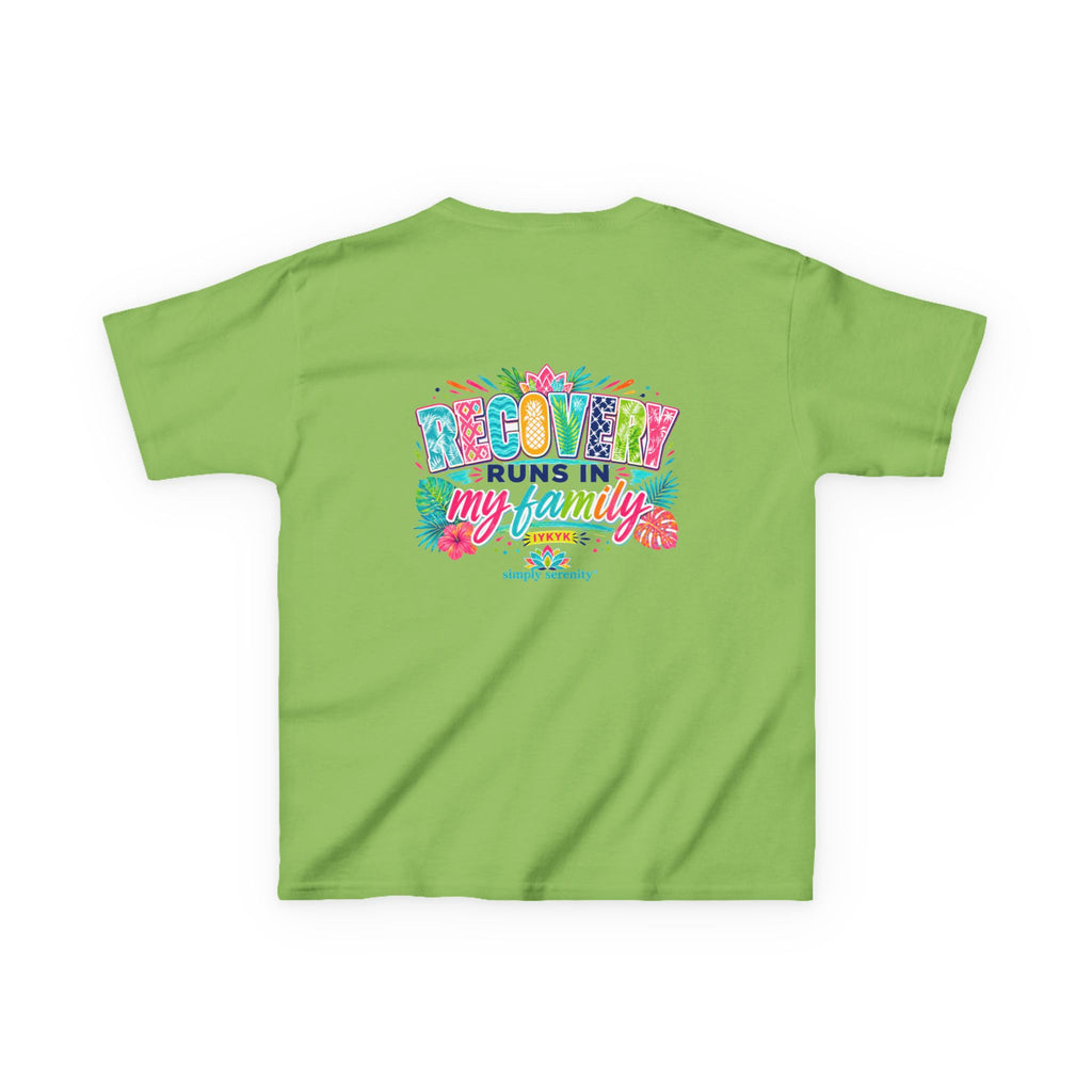 Kids Tee — Recovery Runs in My Family