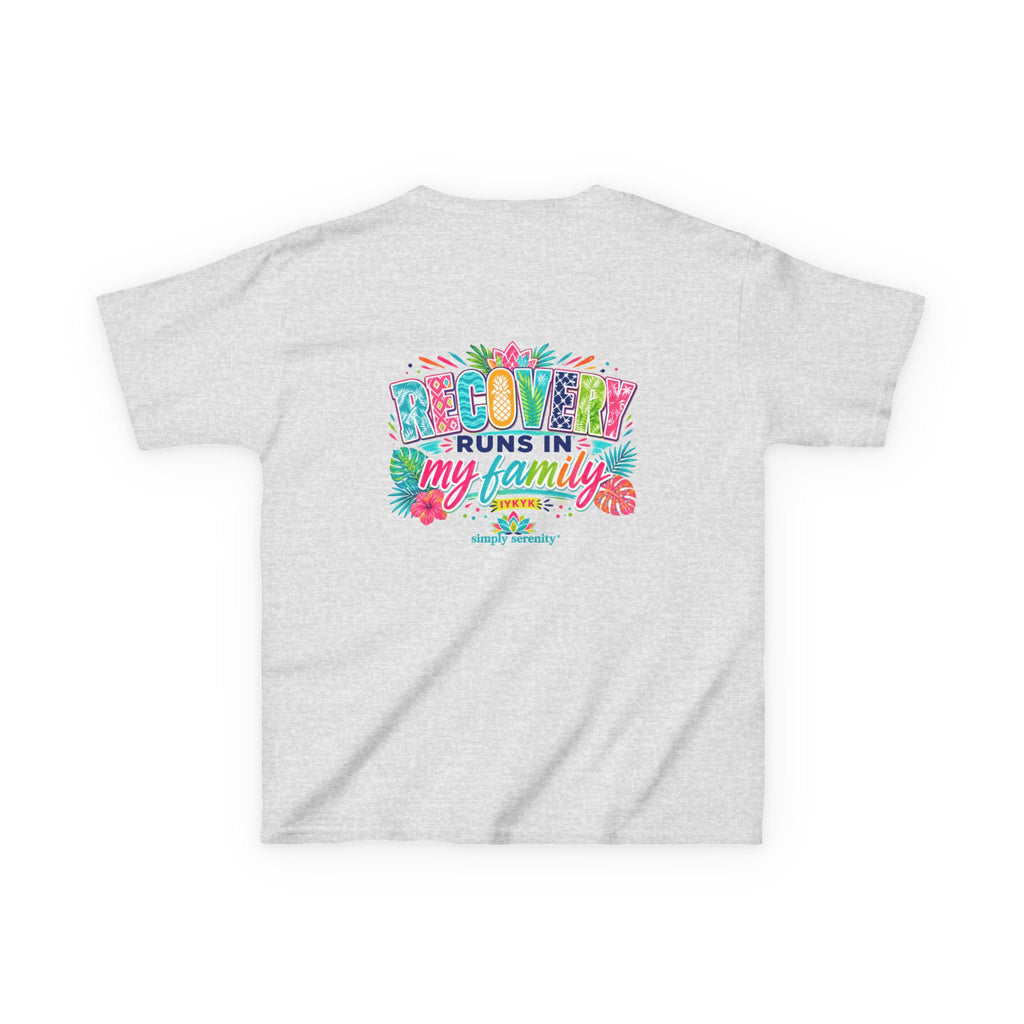 Kids Tee — Recovery Runs in My Family