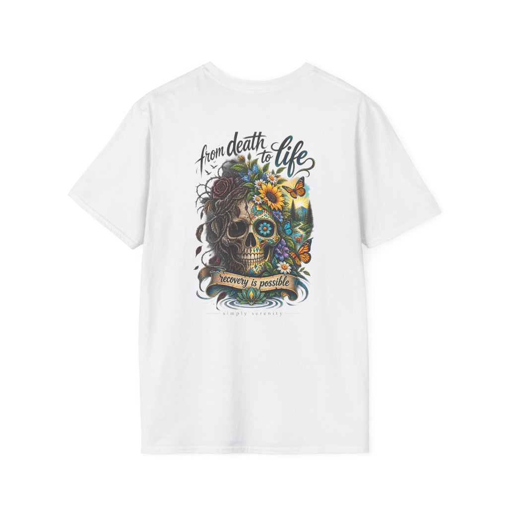 Simply Serene Lotus T-Shirt — Minimal Floral Chest Logo